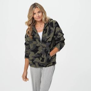 Barefoot Dreams Camouflage Sweater - Black and Green